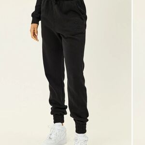 Frankies Bikinis Black Track Joggers Small